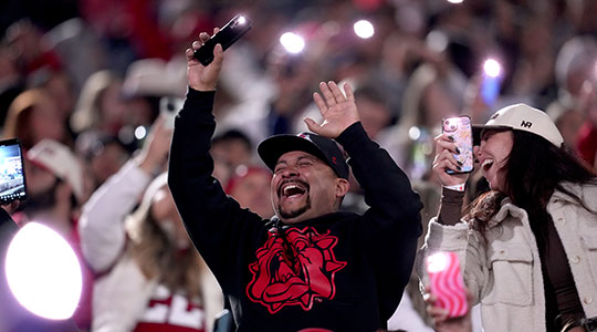 Cheering fan